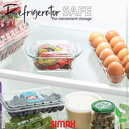 Simax Casserole Dish For Oven: Mini Glass Baking Dish With Lid – Small, Personal Sized Bakeware And Cookware - Great For Storage – Microwave, Oven, And Dishwasher Safe Borosilicate Glass Dish – 10 Oz. #TOP7