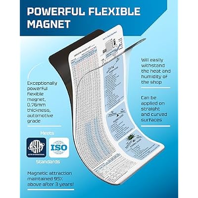 Useful Magnets HVAC Ultimate Superheat Temperature Chart | Subcooling & Temperature Pressure Magnetic Chart | Boost Efficiency & Precision Waterproof Magnet Posters for Machinist 8.3x11.8