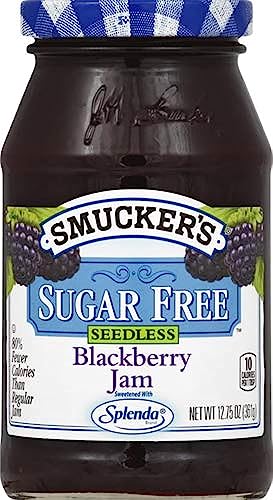 (Pack Of 4) Smuckers Sugar Free Seedless Blackberry Jam, 12.75 Oz (Free Miras Trademark 2-In-1 Measuring Spoon Included!) #TOP1