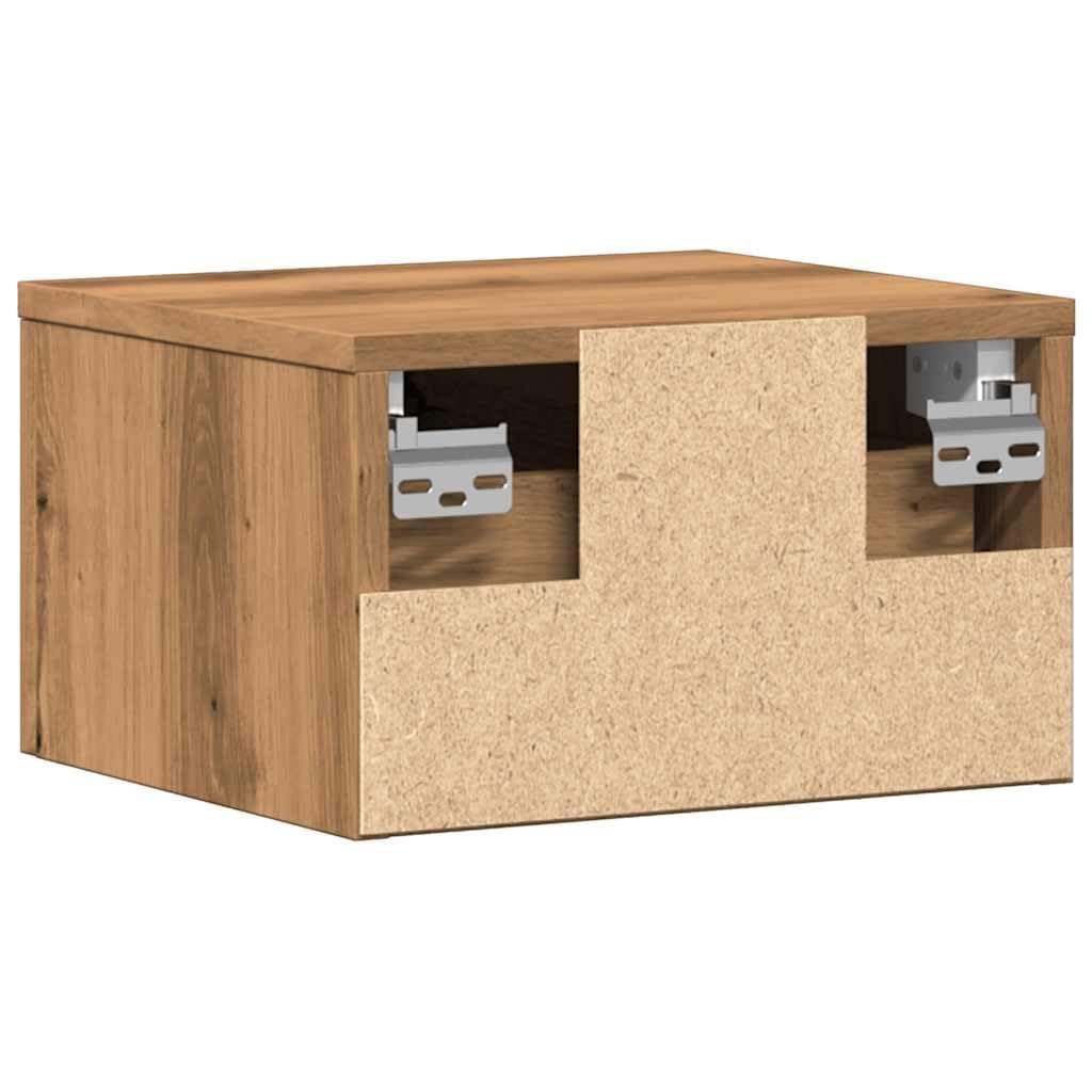 vidaXL 1/2x Comodino a Muro Mobile Multifunzionale 34x30x20 cm Colori Diversi