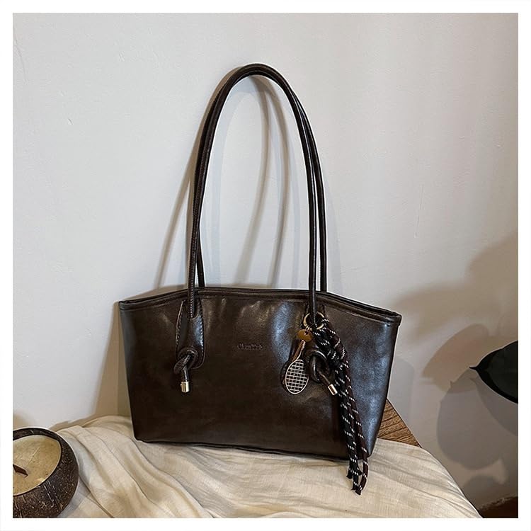 Bolso tote retro grande para mujer fabricado en PU resistente de moda actual 6