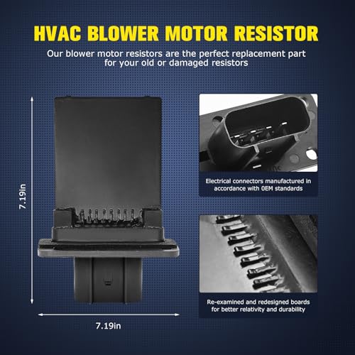 Image of KVR HVAC Blower Motor Resistor - Compatible with Ford F150 F250 F350 Super Duty, Replaces 3F2Z-18591-AA, YH-1715