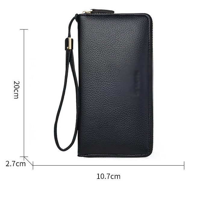 Handheld bag men's long wallet zipper business zipper mobile phone bag men's and women's card clip bag(D)2