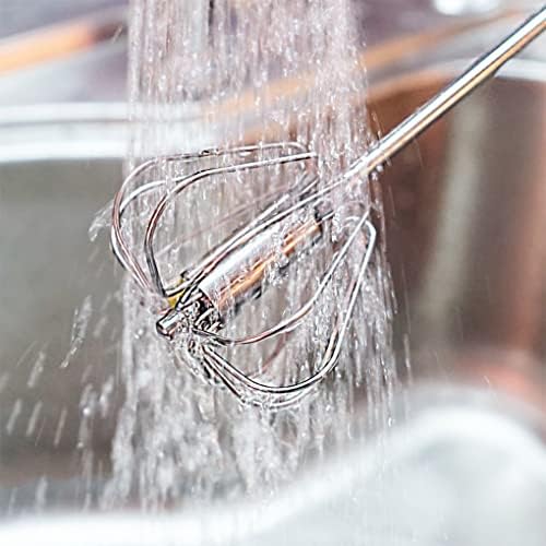 Laileya Semiautomatic Hand Press Type Rotary Egg Whisk Agitator 10 Inch Stainless Steel Mixer Kitchen Tools