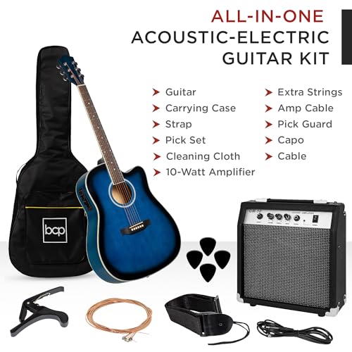 Best Choice Products SKY5059 Beginner Acoustic Electric Guitar Starter Set W/ 41In thumb #1