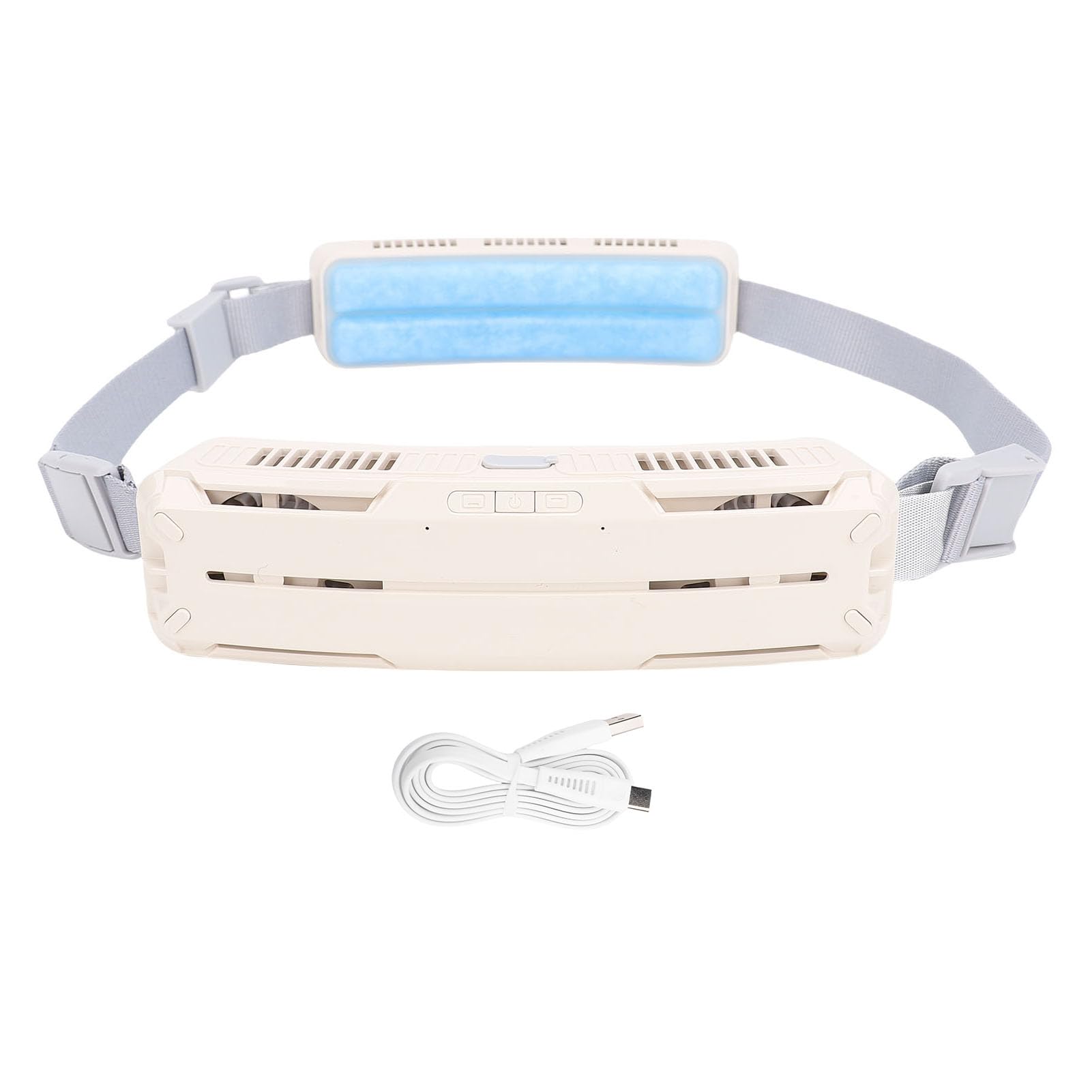 Fafeicy Ventilatore da Vita Indossabile con Batteria da 5000mAh e Tecnologia di Raffreddamento Integrata per Lavoro e Sport All'aperto (WHITE)