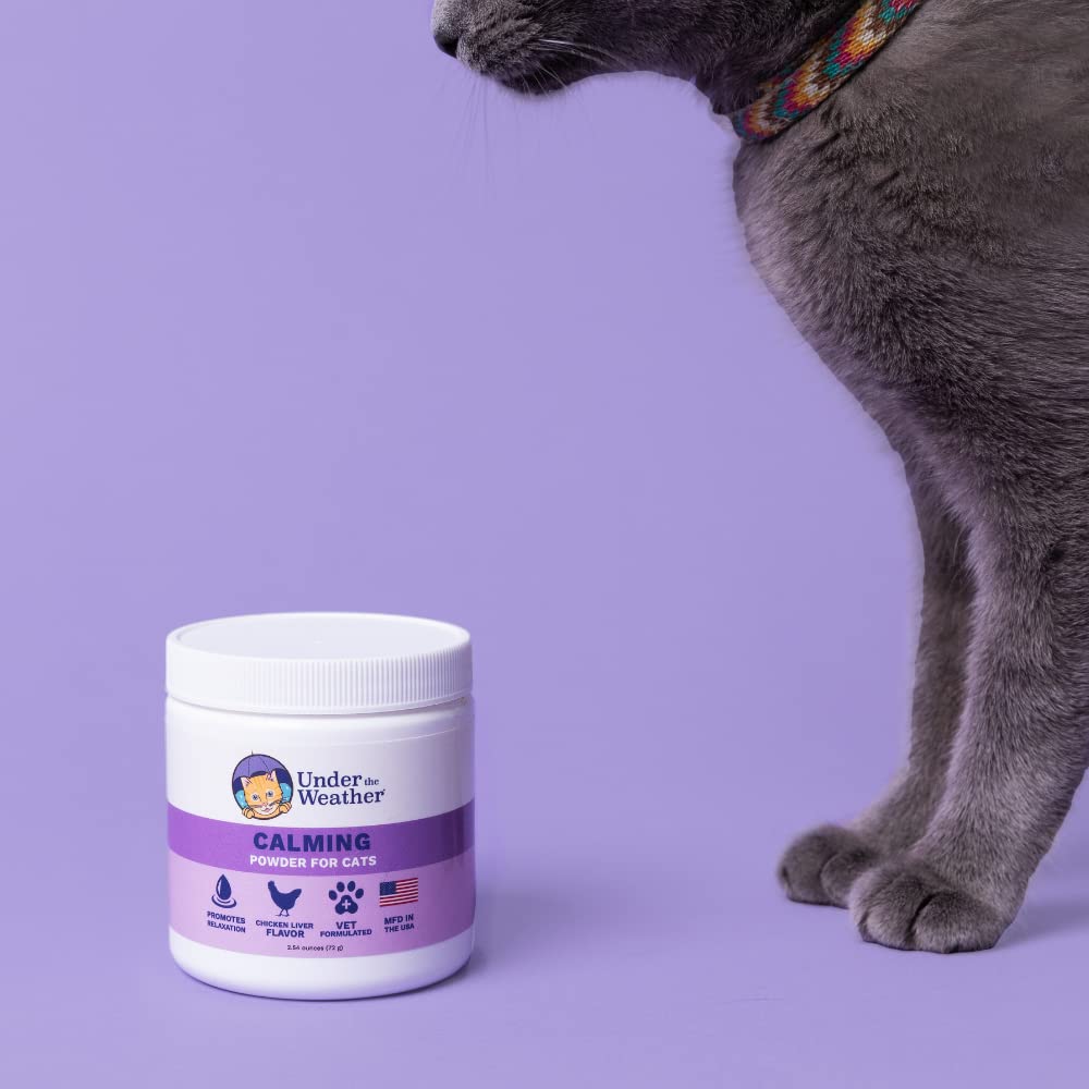 Under the Weather Pet Calming Powder for Cats | Natural Anxiety and Stress Relief Cat Supplement | Supports Relaxation & Normal Emotional Balance During Grooming, Travel & Thunderstorm - (2.54 Oz) - image 5