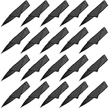 Foreverup Kreditkartenmesser, 20 Stück Mini Überlebensmesser, Scharf Kreditkartenmesser, Klein Taschenmesser für Camping, Survival, Angeln, Notfälle Geschenk für Männer - 8.6 x 5.4 x 0.2cm (Schwarz)