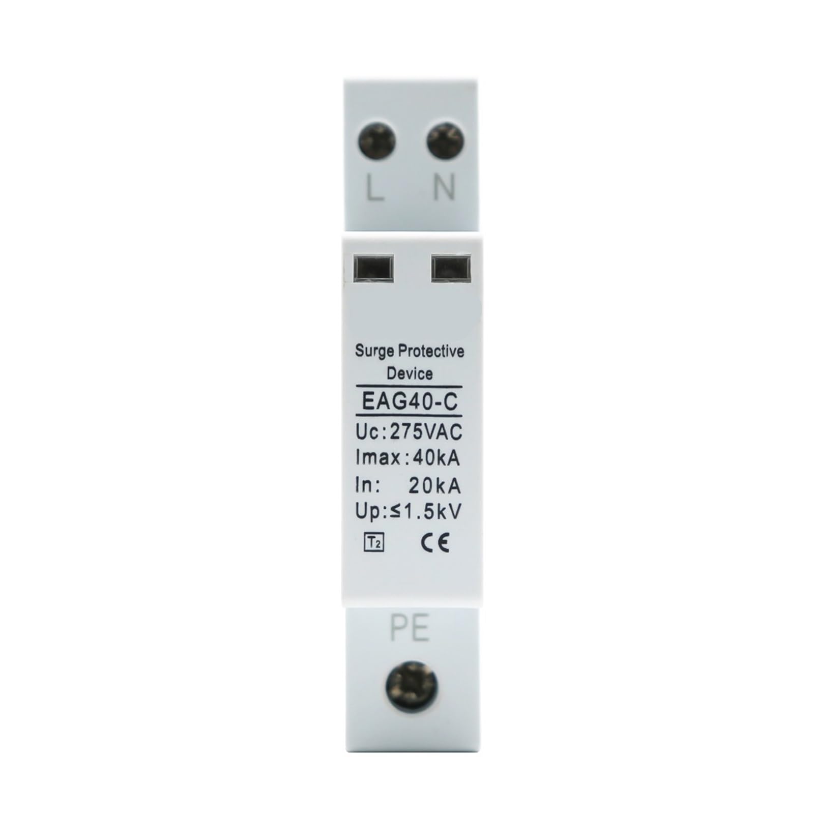 1P+N AC protector 20KA~40KA 275V domowe zabezpieczenie przeciwprzepięciowe ogranicznik niskiego napięcia