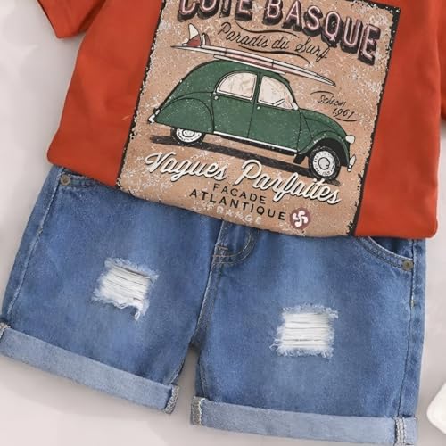 Image of Googo Gaaga Boys Printed Clothing Set | Tshirt Combo Set - Includes a stylish T-shirt and matching shorts for a complete everyday outfit.
