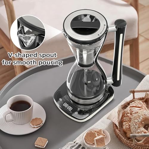 Vacuum Coffee Maker, Glass Siphon Pot with Adjustable Gears, 30-Minute Keep Warm Function, Stainless Steel Filter for Enhanced Brewing Experience - Image 6