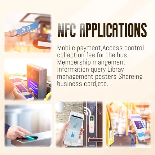 Image of 50pcs Black NTAG215 NFC Tag Round 25mm(1inch) NFC Business Card,Waterproof PVC NFC Tags,504 Bytes Memory Programmable and Compatible with NFC Enabled Mobile Phones & Device