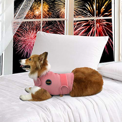 Image of MCHY Dog Anxiety Vest, Anxiety Relief for Dogs, Dog Calming Coat (Pink L)