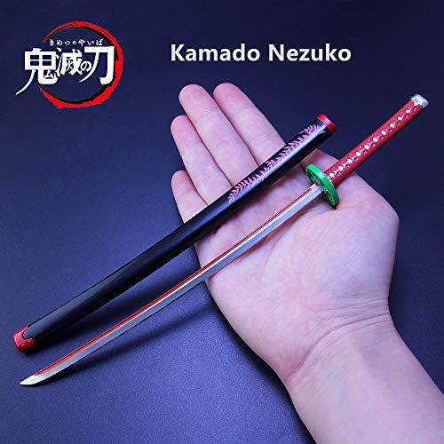 Game Collection Demon Slayer: Kimetsu No Yaiba Kamado Nezuko Metal Model Keychain Gift Action Figure Arts Toys Party Supplies #TOP1