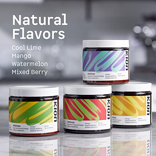 Kion Essential Amino Acids Powder - Amino Acids Supplement For Muscle Recovery, Essential Amino Energy Without Caffeine, Eaas Amino Acids Powder, Bcaas Amino Acids - 30 Servings, Cool Lime #TOP5