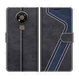 Esta funda con tapa Nokia 3.4 puede cambiar a una posición horizontal y actuar como una función de pie, conveniente para ver películas o video-chat.
