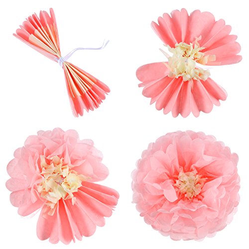 Gejoy 20 Pieces Paper Flower Tissue Paper Chrysanth Flowers Diy Crafting For Wedding Backdrop Nursery Wall Decoration (Color Set 1) #TOP2
