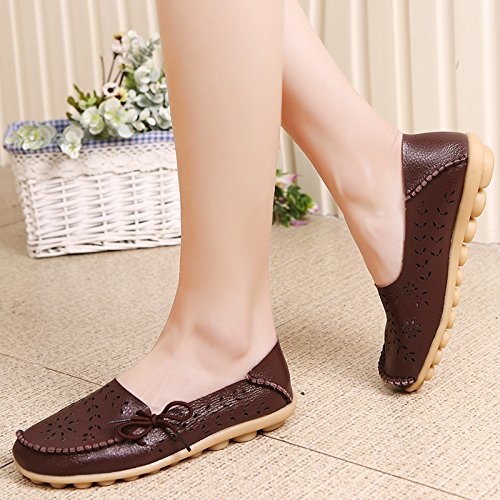 Image of VenusCelia Women's Breathable Comfort Walking Office Flat Loafer