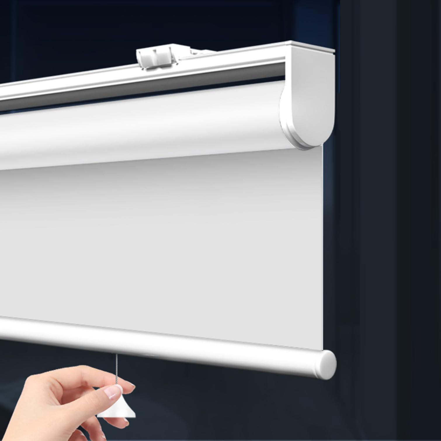 Tenda a Rullo Oscurante per Finestre,Tende Avvolgibile con Sistema a Molla,Protezione UV,Isolamento Termico,per Casa,Ufficio,Bianco,Personalizza,Larghezza x Altezza (160cm x 100cm)