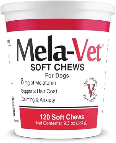 Melatonina Calmante Masticables suaves para perros, formulados por veterinarios para proporcionar relajación y alivio de la ansiedad, ayuda a