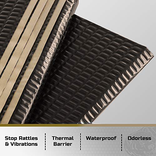 Siless Black 80 mil 18 sqft Sound Deadening mat - Sound Deadener Mat - Car Sound Dampening Material - Sound dampener - Sound deadening Material Sound Insulation - Car Sound deadening (Black) - Thumbnail 3