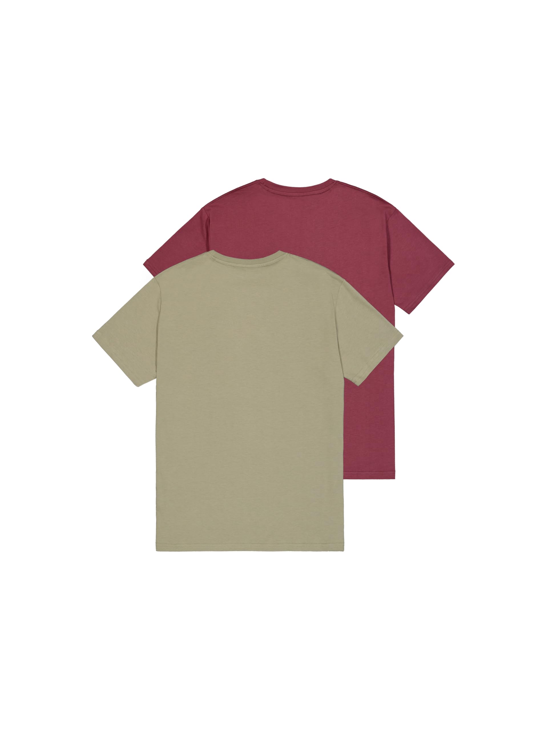 Alpha Industries Koszulka męska Label T 2 Pack Olive/Burgundy