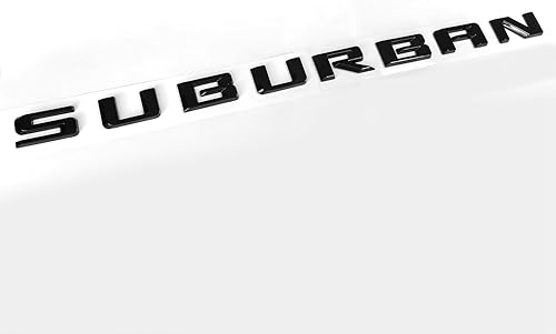 Miniatura 3 de Emblema Suburban OEM 2021 Letras 3D Compatible con Suburban 84910061 2019-2025 Negro Brillante