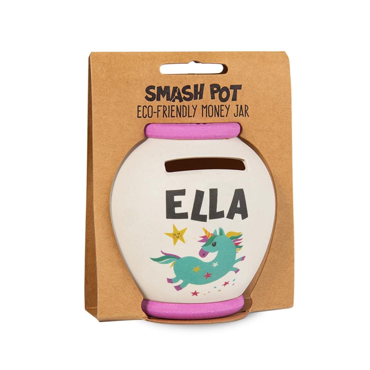 History & Heraldry Personalised Bamboo Smash Pot Money box (Ella)