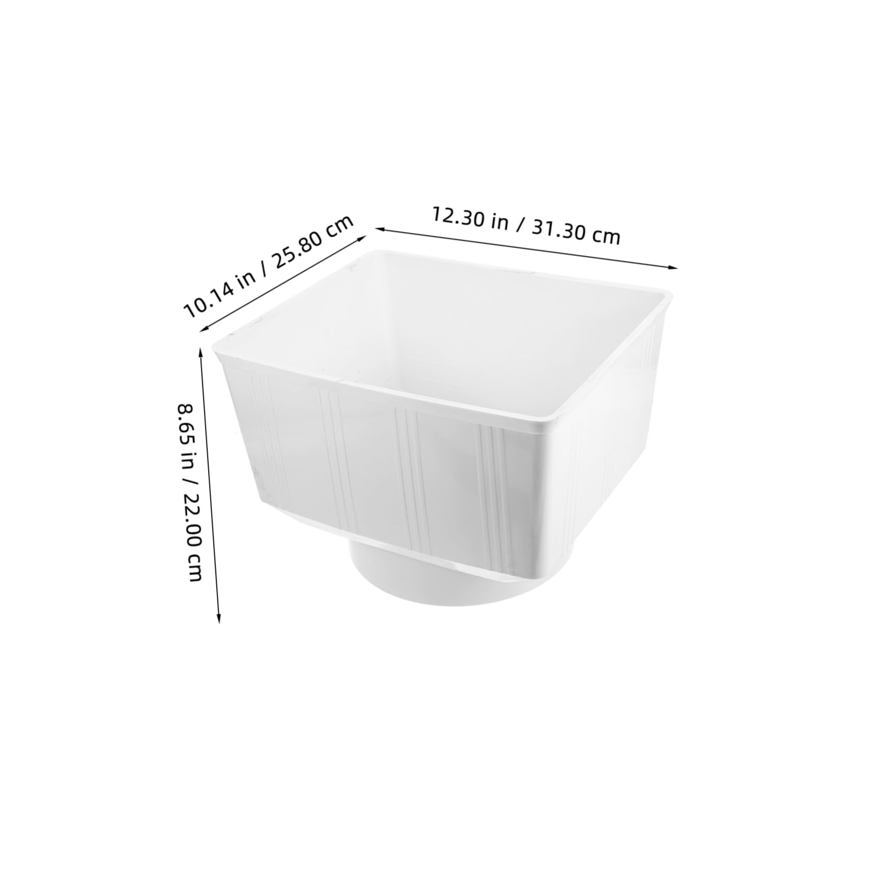 PartyKindom Adaptador de Canalón Bajante Pvc para Recolección de Agua Lluvia Instalación Fácil y Material Resistente para Sistemas de Drenaje de Tejados
