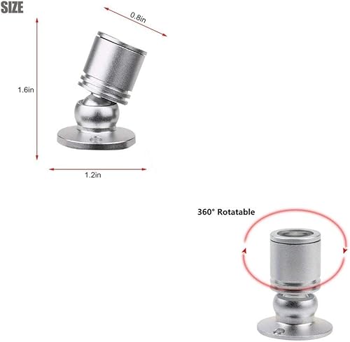 Miniatura 3 de Mini proyector LED regulable de 1.5 W 12 VCC para exhibición de joyas, carcasa plateada con atenuador PWM en línea, 2 cables de extensión