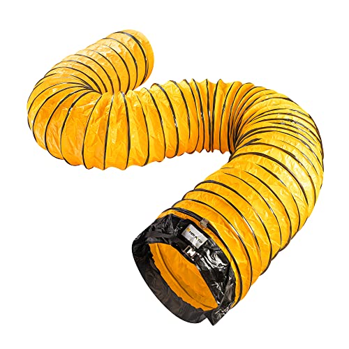 MOUNTO 25FT PVC Flexible Duct Hosing for Exhaust Fan (16inch w/o Bag)