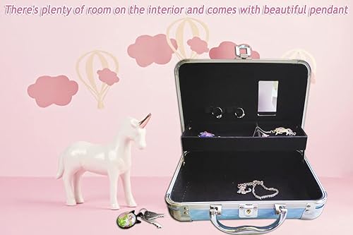 Miniatura 6 de Joyero de unicornio para niñas dos regalos de unicornio para niñas caja de joyería de unicornio de princesa y colgante de unicornio cajas de joyería