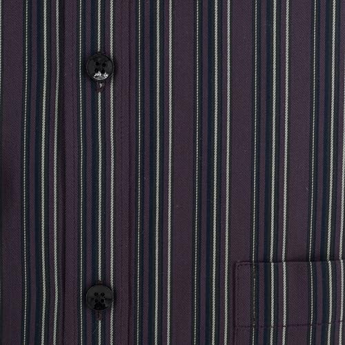 Image of 7-DAYS Men's Premium Striped Shirt - 100% Cotton, Tailored Fit (Between Slim & Regular), Full Sleeve, with Pocket - Smart Office & Casual Look