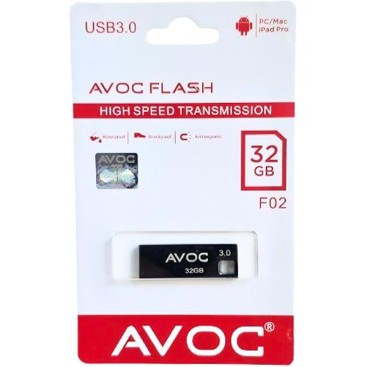 AVOC High Speed USB 3.0 Flash Drive 32GB 15MB