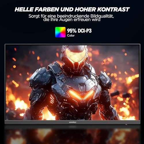 KOORUI G2511E 24,5 Zoll Gaming Monitor 320Hz, PC Bildschirm, FHD 1920x1080, HDR 400, 1ms, Adaptive Sync, Fast IPS, HDMI 2.0 & DP 1.4… – Ansicht 4