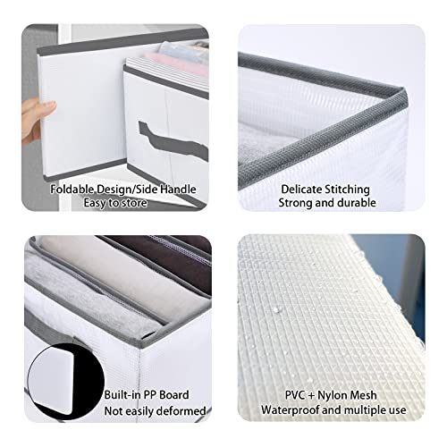 sprecenk Wardrobe Clothes Storage Organiser, Large 7 Grids Closet Drawer Organisers Dividers - Image 2