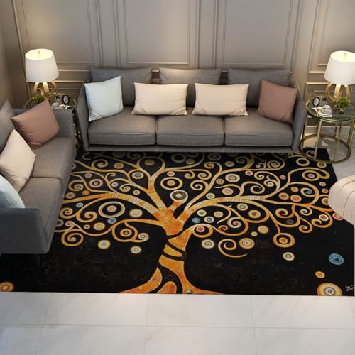 Tapis motif tourbillon mignon noir idéal pour sécuriser vos sols