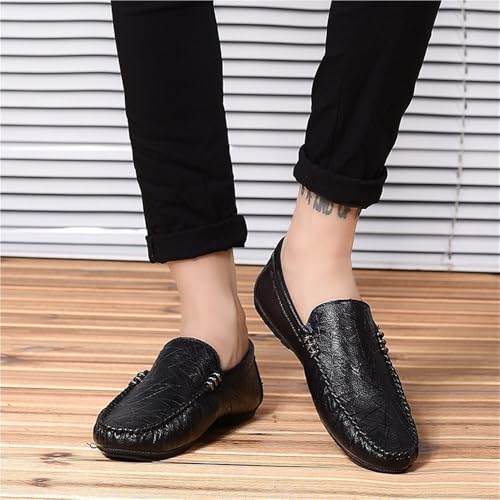 Men's Loafers Shoes Round Toe Faux Leather Slip Resistant Anti-Slip Flexible Classic Slip-on Casual Driving Moccasins3