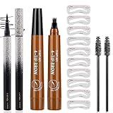 3styles Eyebrow Tattoo Pencil, Eyeliner Pencil with Eyebrow Powder Long Lasting Waterproof and Smudg