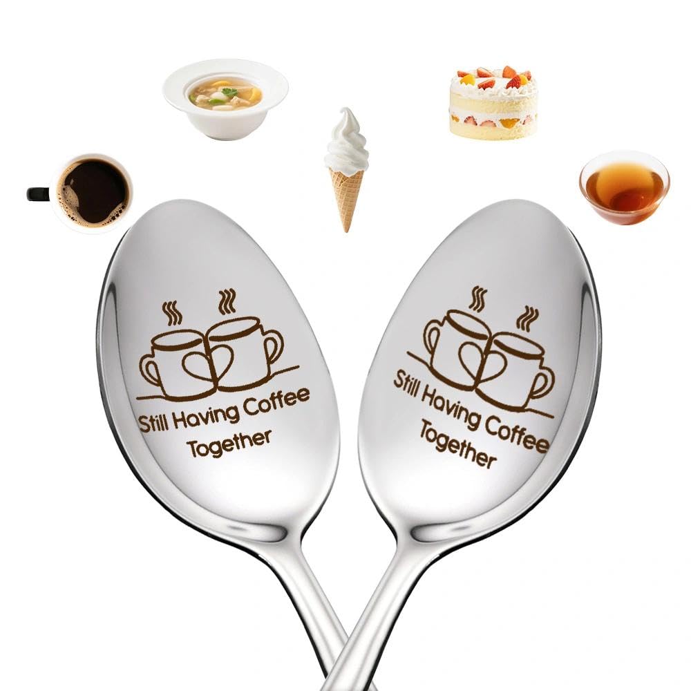 Wife Husband Coffee Spoon Gifts for Couple Couples Christmas Gift 2pcs