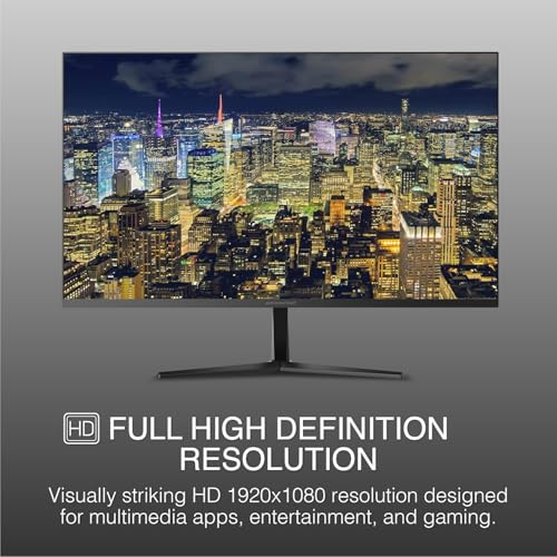 Image of Packard Bell airFrame 27 inch FHD Monitors + Wireless Keyboard & Mouse, VESA Mount Compatible, HDMI /VGA, Tilt, Slim Bezel, for Home, Office, Light Gaming - 2 Pack