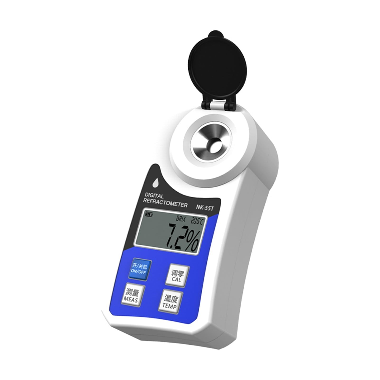EDEDE Brix Refraktometer, Auto 55% Digital Refraktometer Zucker Meter Tester Hydrometer for Trauben Fruchtsaft Concent Refraktometer for Weinherstellung