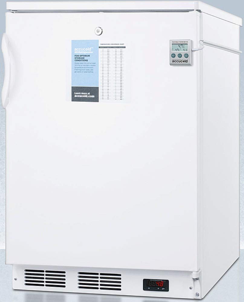 Accucold FF6LWPLUS2 24-Inch Wide All-Refrigerator - White; NIST Calibrated Temperature Display; Freestanding; Automatic Defrost; RHD (Right-Hand Door Swing); CARB Compliant on Fridge.com
