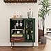 ARTPOWER Modern Coffee Bar Cabinet with Wine Glass Rack and Drawers, Green Liquor Cabinet with Pull-Out Wine Storage for Kitchen, Dining Room, Living Room