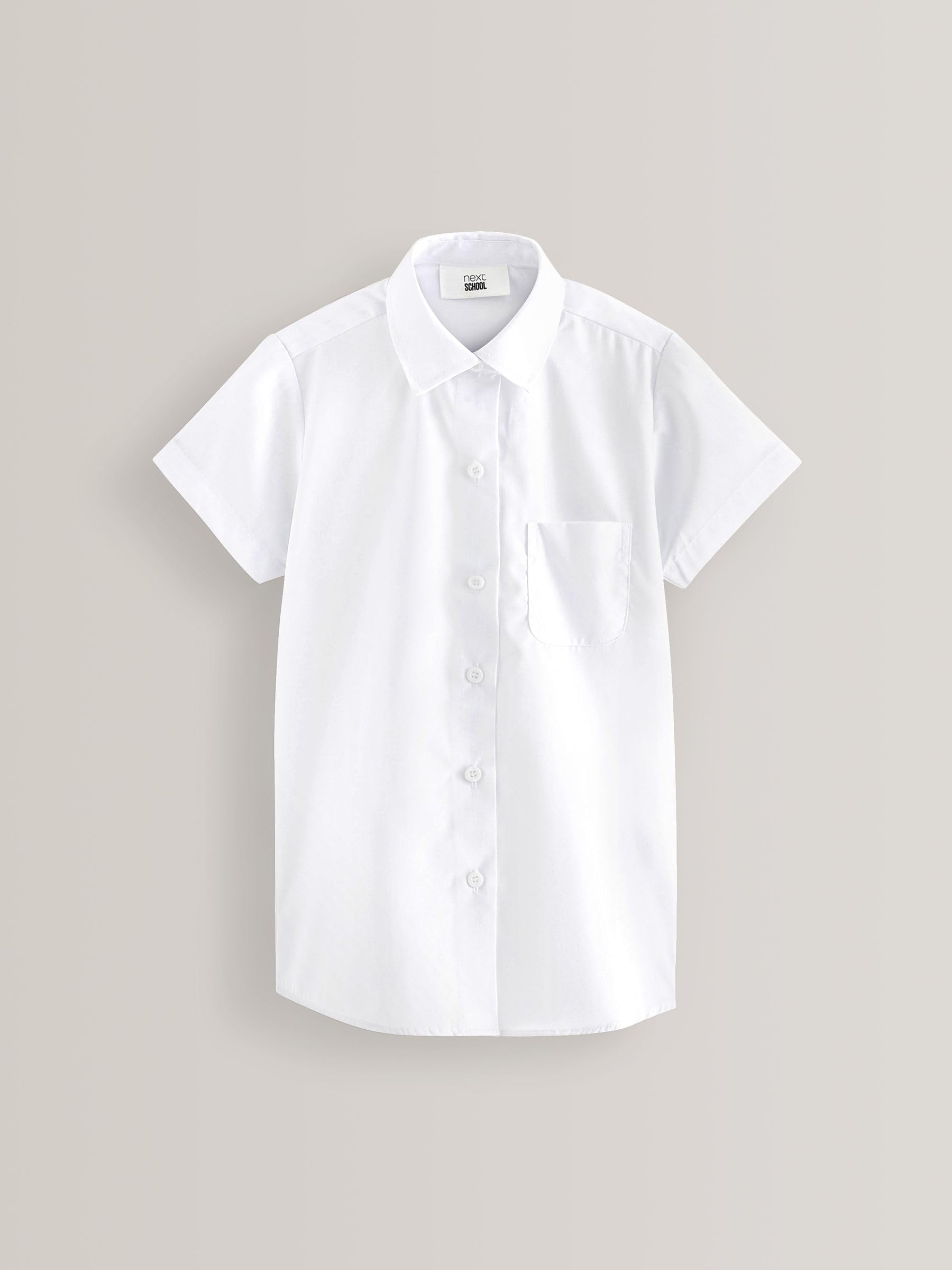 NEXT Niñas Pack de 5 Camisas Escolares de Manga Corta de Corte Slim