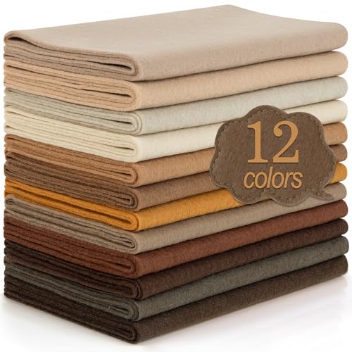 MITINU 12 Rolls 8'x35'(20.5x90cm) 1.4mm Thick Soft Felt...