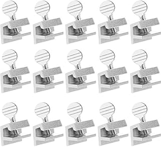 Sliding Window Locks Aluminum Metal Window Locks Security Safety Door Locks Adjustable Security Locks with Keys (Silver, 15 Sets)