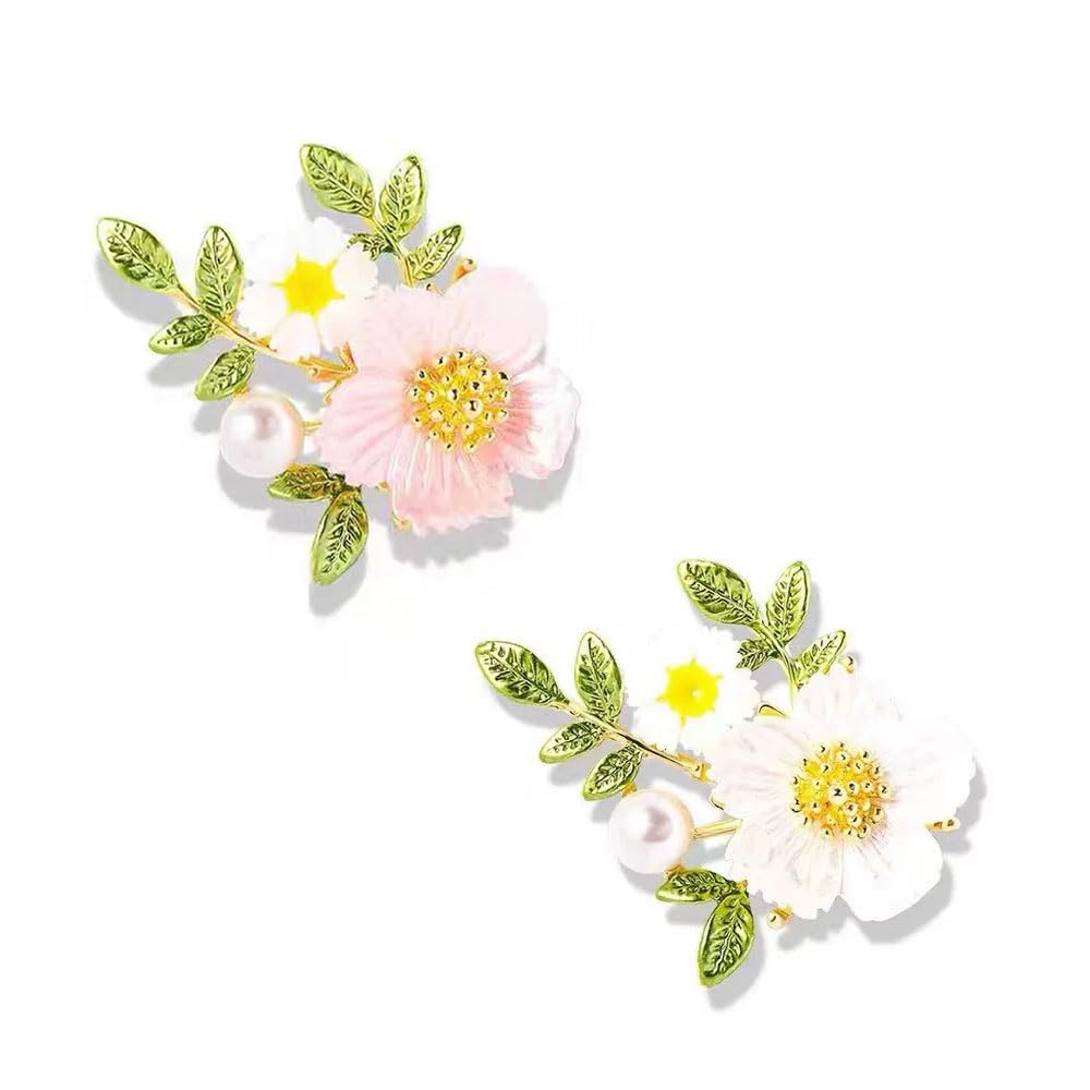 2PCS Elegant Brooch Pins for Women - Stylish Design Cubic Zirconia Lapel Pin Jewelry for Ladies Sweater Scarf Coat Dress Animal Brooches and Pins for