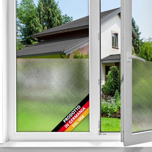 d-c-fix Pellicola vetri finestre privacy adesivo statico Milky oscurante opaca anti-uv decorative impermeabile per cucina, casa, ufficio, bagno, doccia carta 45 x 150 cm