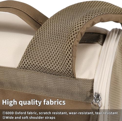 Yakuss HundeRucksack und KatzenRucksack für Kleine Haustiere,600D verschleißfestes Oxford-Gewebe, Hundetragetasche, Katzenrucksack, geeignet für Reisen (2-7kg)